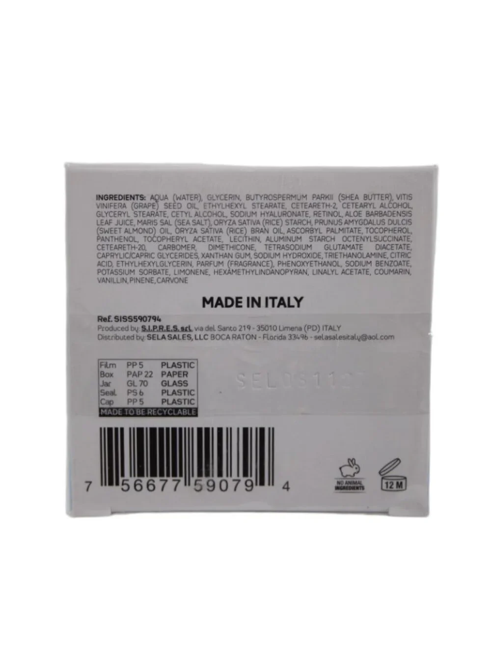 Delfanti Milano Day Cream SEALED Retinol Vitamin C Anti Aging 1.7oz 50ml Cream - Picture 6 of 6